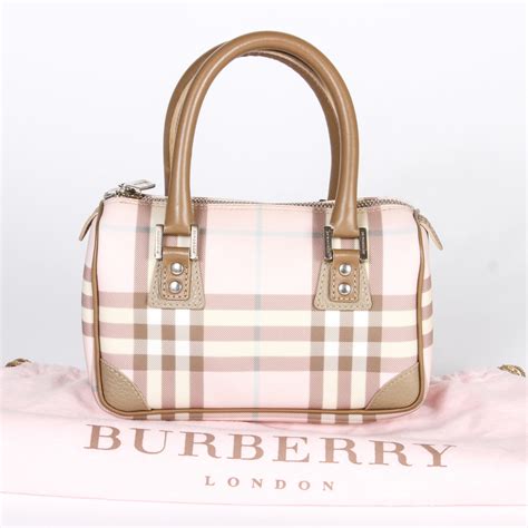 burberry pink plaid shoulder handbag|Burberry leather handbags.